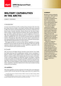 Military capabilities in the Arctic, SIPRI Background Paper
