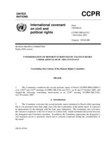 CCPR  UNITED NATIONS  International covenant