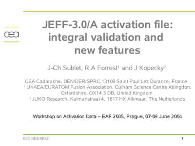 The JEFF-3.0/A Neutron Activation File - EAF-2003 into ENDF-6 f