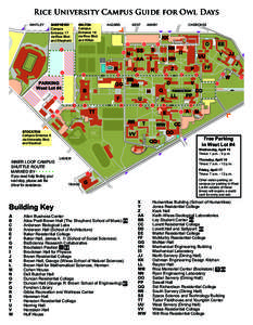 Rice University Campus Guide for Owl Days WHITLEY WILTON WILTON Campus