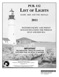PUBLIST OF LIGHTS RADIO AIDS AND FOG SIGNALS  2011