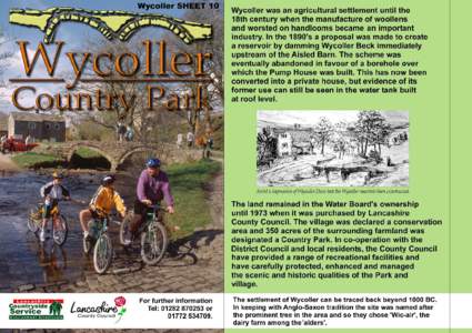 Wycoller Country Park village map sheet 10