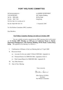 Port Welfare Committee Agenda[removed]