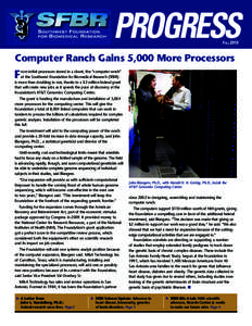 SFBR Progress Newsletter Fall 2010