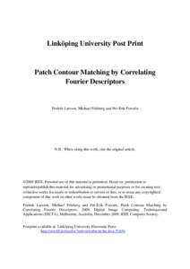 Patch Contour Matching by Correlating Fourier Descriptors