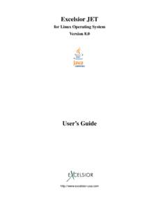 Excelsior JET for Linux Operating System Version 8.0 User’s Guide
