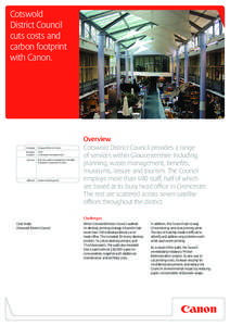 Cotswold District Council cuts costs and carbon footprint with Canon.