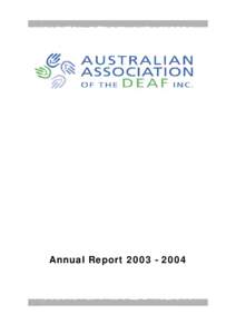 Annual Report  Contents Overview of AAD  Page 1
