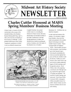 Midwest Art History Society  NEWSLETTER