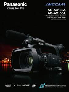 AG-AC160A AG-AC130A Memory Card Camera Recorder (AG-AC160AP, 160AEJ, 160AEN, 160AAN) (AG-AC130AP, 130AEJ, 130AEN)