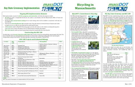 MassDOT’s Commitment to Bicycling