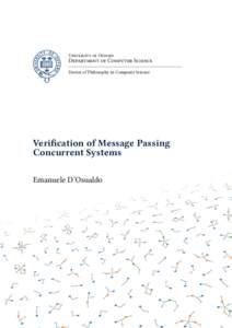 University of Oxford  Department of Computer Science Doctor of Philosophy in Computer Science  Verification of Message Passing