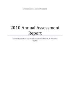 CANKDESKA CIKANA COMMUNITY COLLEGE[removed]Annual Assessment Report Submitted by: Lane Azure, Assessment Chair and Leander McDonald, VP of Academics[removed]