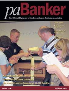 paBanker The Official Magazine of the Pennsylvania Bankers Association This Issue:  PBA Schools