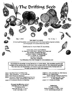 Mark your calendars:  Sea-Bean Symposium 2000 will be October, Open to the public Octoberat the Cocoa Beach Public Library, Cocoa Beach, Florida ______________________________