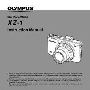 DIGITAL CAMERA  XZ-1 Instruction Manual