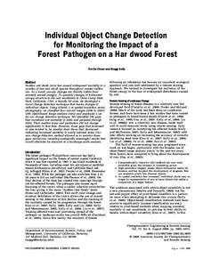 Individual Object Change Detection for Monitoring the Impact of a Forest Pathogen on a Hardwood Forest