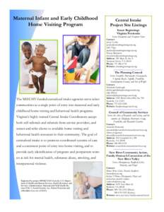 Maternal Infant and Early Childhood Home Visiting Program Central Intake Project Site Listings Smart Beginnings