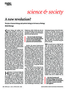 science society science & & society A new revolution? The place of systems biology and synthetic biology in the history of biology