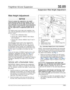 Freightliner AirLiner Suspension Suspension Ride Height Adjustment