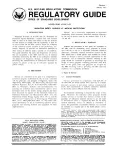 Revision 1 January 1981 U.S. NUCLEAR REGULATORY COMMISSION  REGULATORY GUIDE