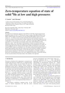 Zero-temperature equation of state of solid 4He at low and high pressures