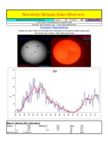 Newsletter Belgian Solar Observers Volume Results and news from solar observers  Number