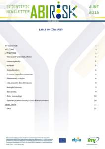 JUNE 2015 TABLE OF CONTENTS  INTRODUCTION