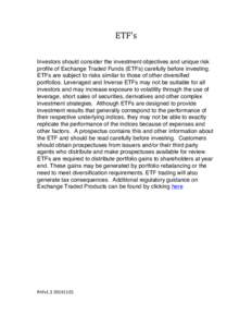Microsoft Word - RHF ETF Disclosure Rhfv1docx