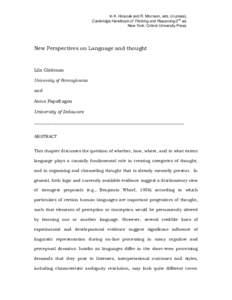 Microsoft Word - Gleitman & Papafragou _in press_ - Language_and_thought