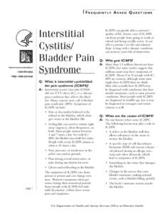 Interstitial Cystitis/Bladder Pain Syndrome