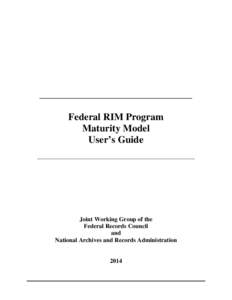 Microsoft Word - User Guide Federal RIM Maturity Model