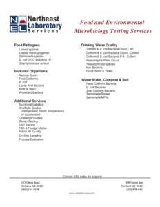 Food and Environmental Microbiology Testing Services2