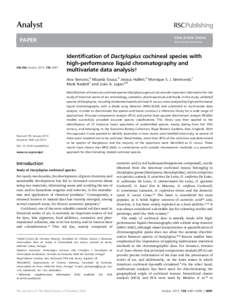 Analyst View Article Online Published on 31 JulyDownloaded by ROYAL BOTANIC GARDENS on:41:35.  PAPER