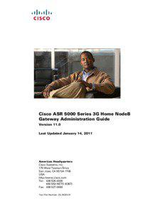 Cisco ASR 5000 Series 3G Home NodeB Gateway Administration Guide Version 11.0