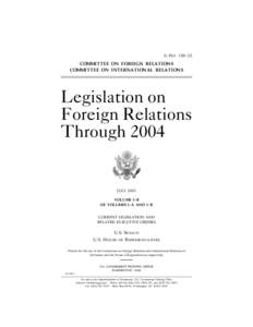 S. PRT. 109–32  COMMITTEE ON FOREIGN RELATIONS COMMITTEE ON INTERNATIONAL RELATIONS  E PL