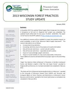 2013 WISCONSIN FOREST PRACTICES STUDY UPDATE January 2016 Summary ACRONYMS/ DEFINITIONS