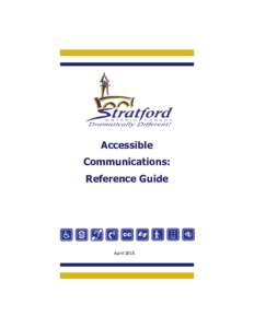 City of Stratford Accessible Communications Reference Guide