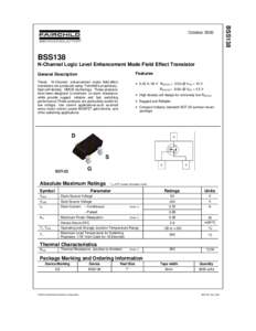 BSS138 N-Channel Logic Level Enhancement Mode Field Effect Transistor