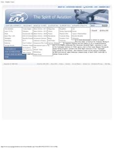 EAA - Timeless Voices ABOUT US :: AIRVENTURE OSHKOSH ::    EAA STORE :: JOIN :: MEMBERS ONLY  