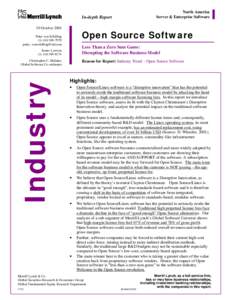 North America Server & Enterprise Software In-depth Report 30 October 2001
