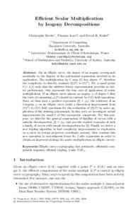 LNCS[removed]Efficient Scalar Multiplication by Isogeny Decompositions
