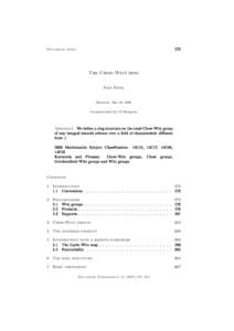 275  Documenta Math. The Chow-Witt ring Jean Fasel