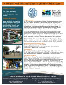 Chicano Park Recreational Improvements Project Project Partners The City of San Diego Urban Corps of San Diego County