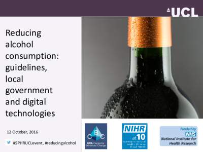 Reducing alcohol consumption: guidelines, local government