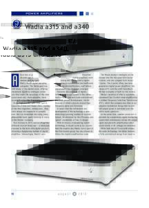 POWER AMPLIFIERS  Wadia a315 and a340 A
