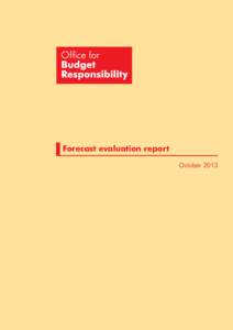Office for Budget Responsibility Forecast evaluation report