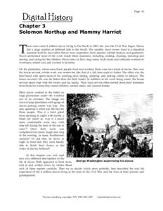 Page 10  Chapter 3 Solomon Northup and Mammy Harriet  T