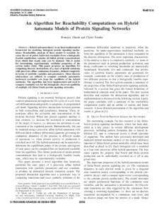 An Algorithm for Reachability Computations on Hybrid Automata Models of Protein Signaling Networks