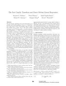 The Fast Cauchy Transform and Faster Robust Linear Regression